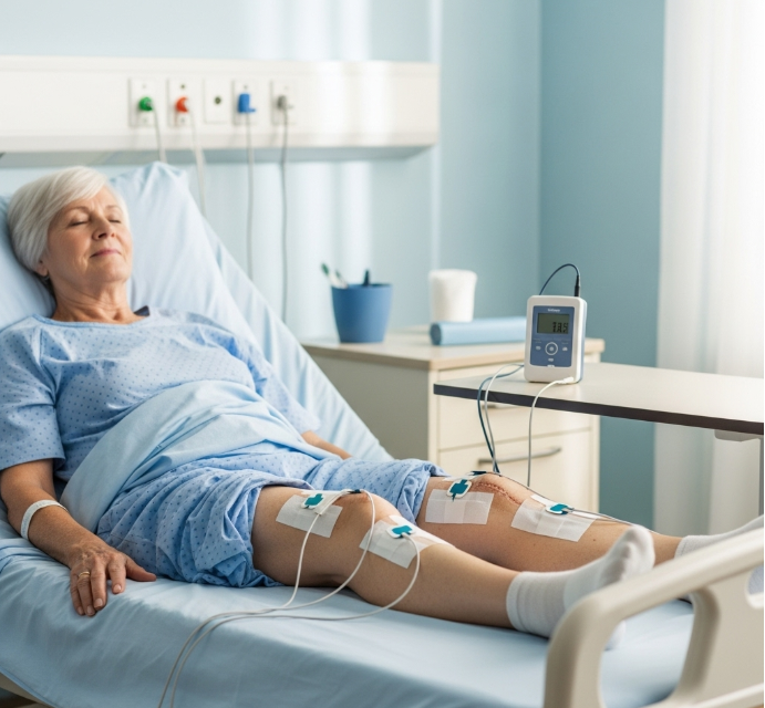 how tens reduced post-surgery pain in a knee replacement patient